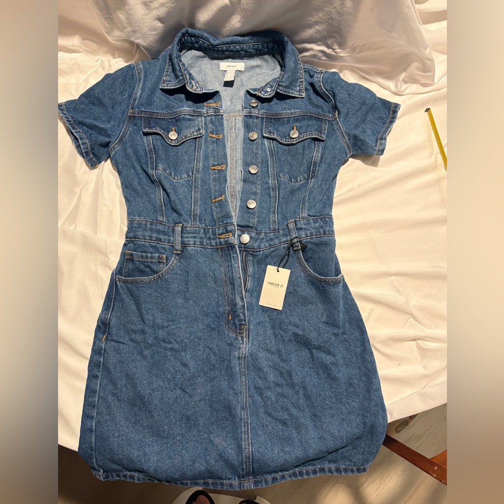 New! Forever 21 Denim Mini Dress